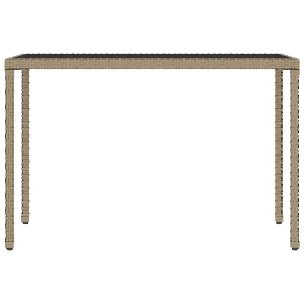 spisebordssæt til haven 6 dele med hynder polyrattan beige