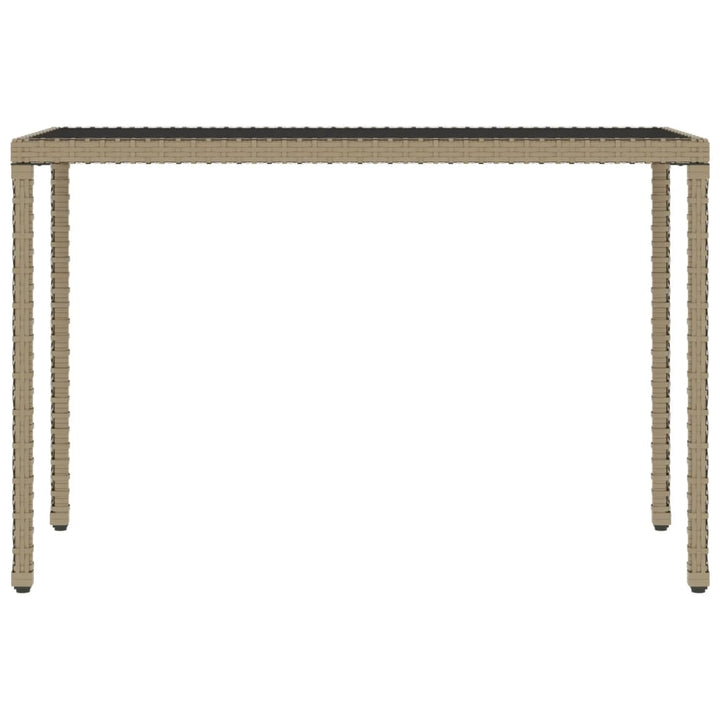 spisebordssæt til haven 6 dele med hynder polyrattan beige