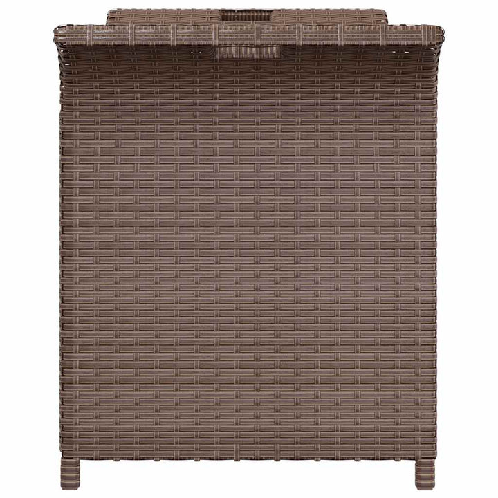 havebænk med hynde 116x46x57 cm polyrattan brun