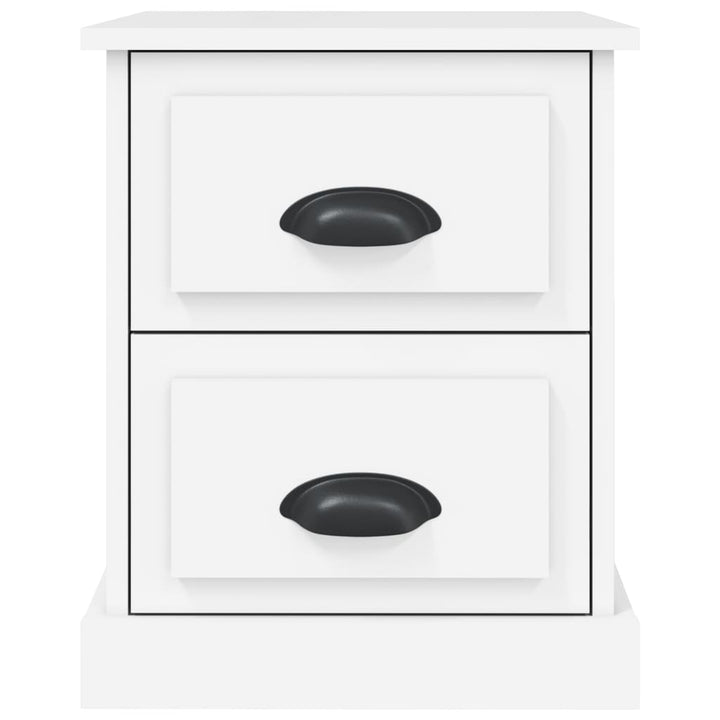 sengebord 39x39x47,5 cm konstrueret træ hvid