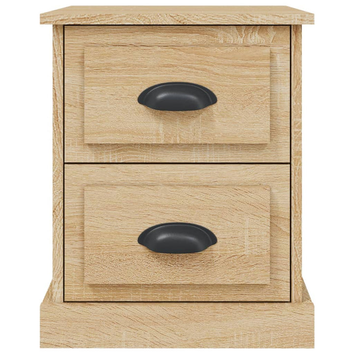 sengebord 39x39x47,5 cm konstrueret træ sonoma-eg