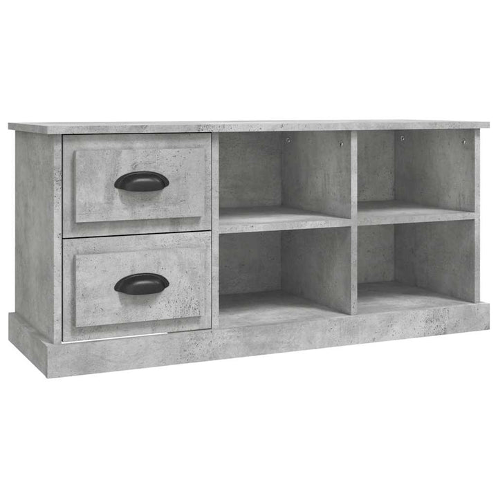 tv-bord 102x35,5x47,5 cm konstrueret træ betongrå