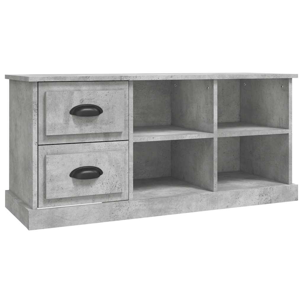 tv-bord 102x35,5x47,5 cm konstrueret træ betongrå