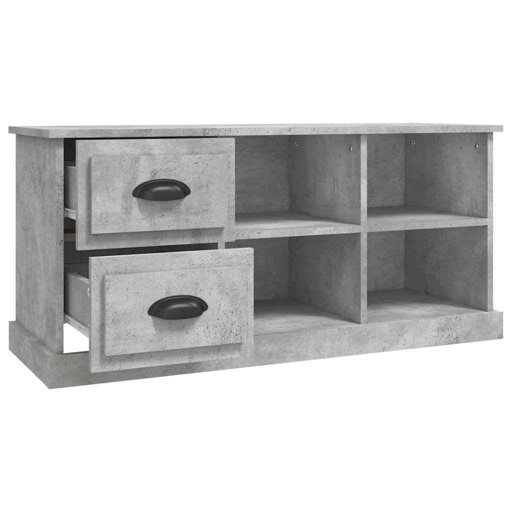 tv-bord 102x35,5x47,5 cm konstrueret træ betongrå