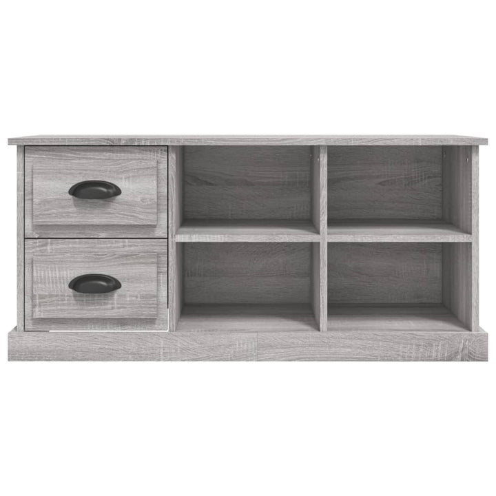 tv-bord 102x35,5x47,5 cm konstrueret træ grå sonoma-eg