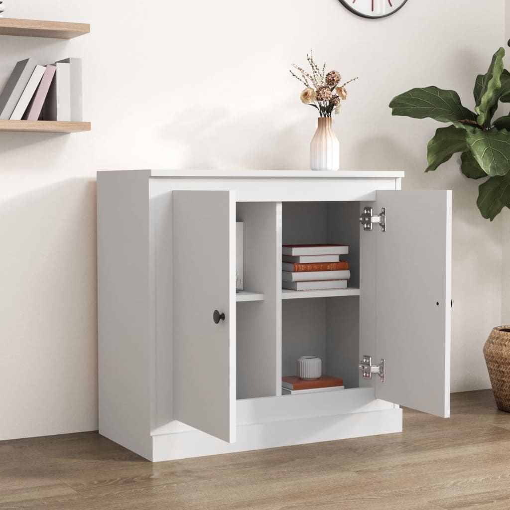skænk 70x35,5x67,5 cm konstrueret træ hvid