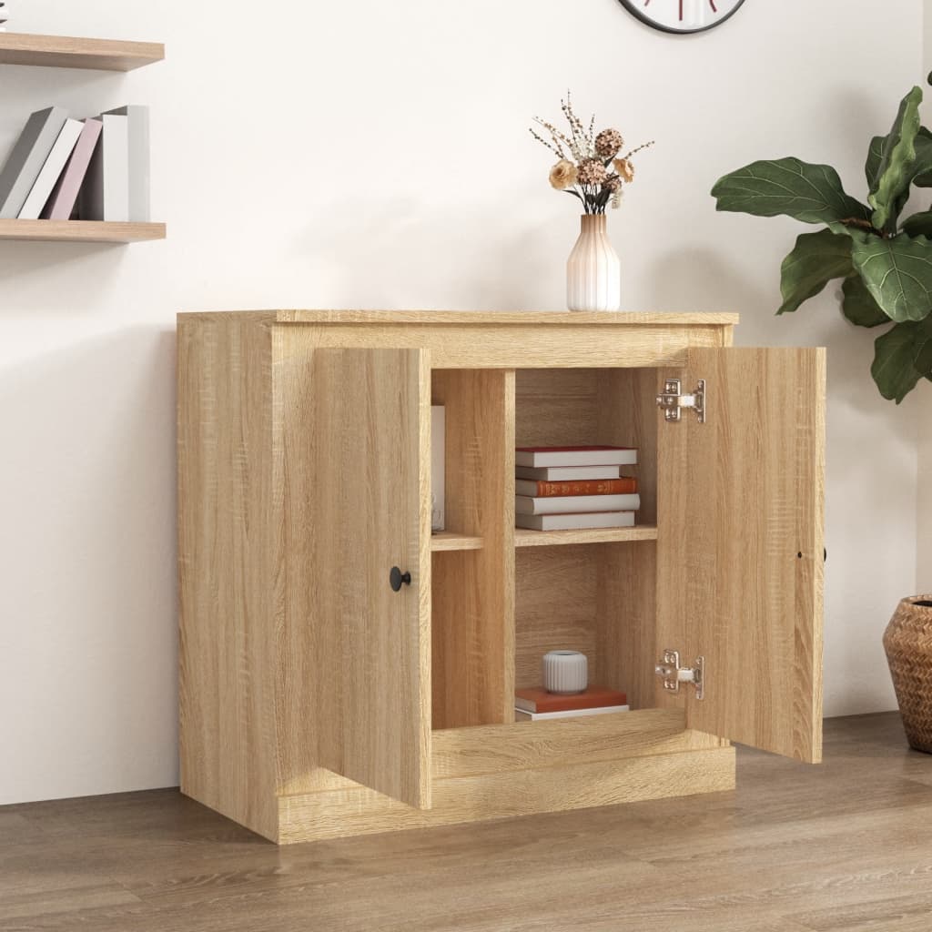 skænk 70x35,5x67,5 cm konstrueret træ sonoma-eg