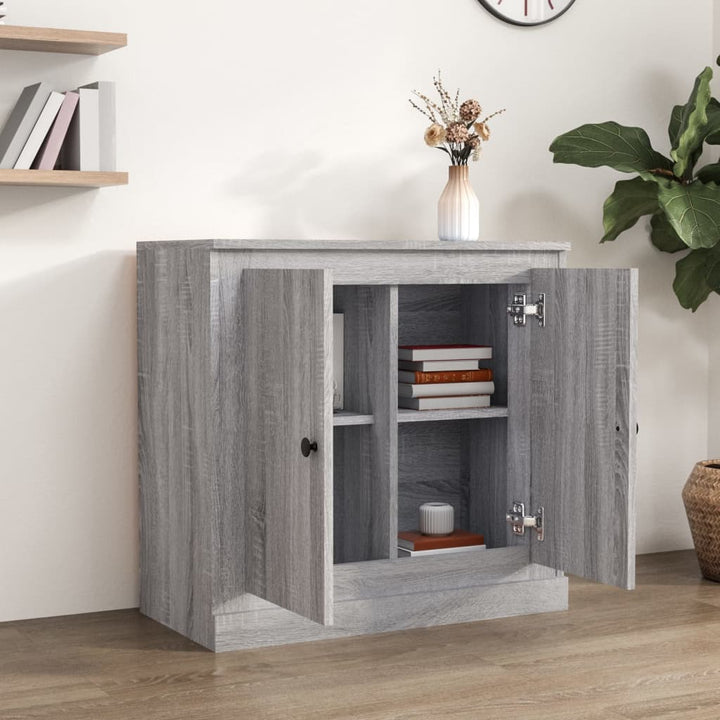 skænk 70x35,5x67,5 cm konstrueret træ grå sonoma-eg