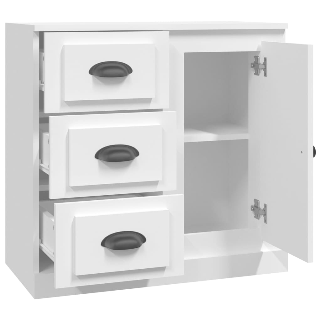 skænk 70x35,5x67,5 cm konstrueret træ hvid