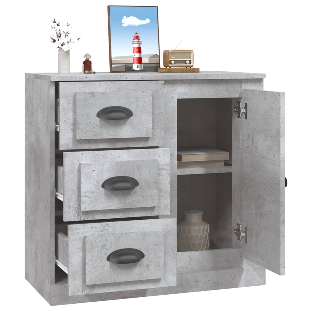 skænk 70x35,5x67,5 cm konstrueret træ betongrå