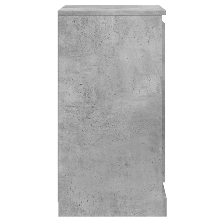skænk 37,5x35,5x67,5 cm konstrueret træ betongrå