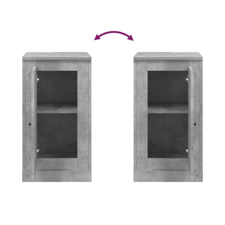 skænk 37,5x35,5x67,5 cm konstrueret træ betongrå