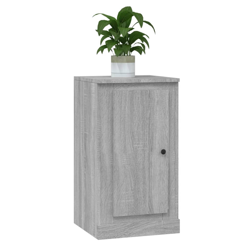 skænk 37,5x35,5x67,5 cm konstrueret træ grå sonoma-eg