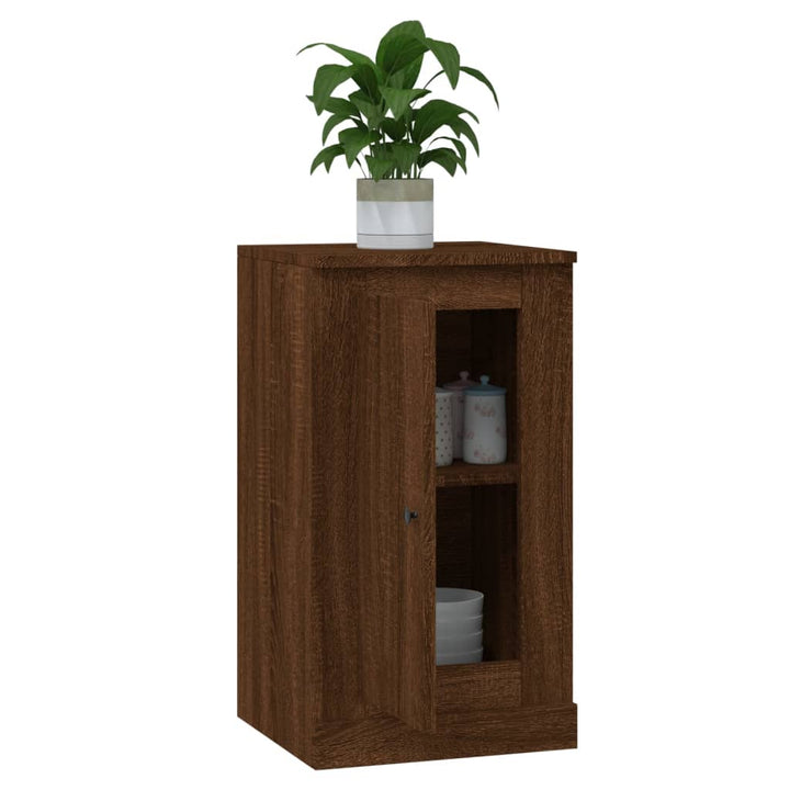 skænk 37,5x35,5x67,5 cm konstrueret træ brun egetræsfarve