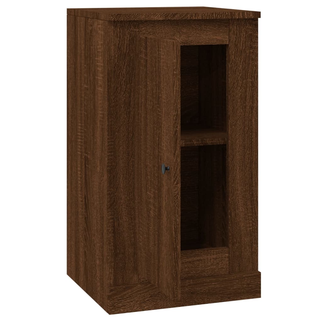 skænk 37,5x35,5x67,5 cm konstrueret træ brun egetræsfarve