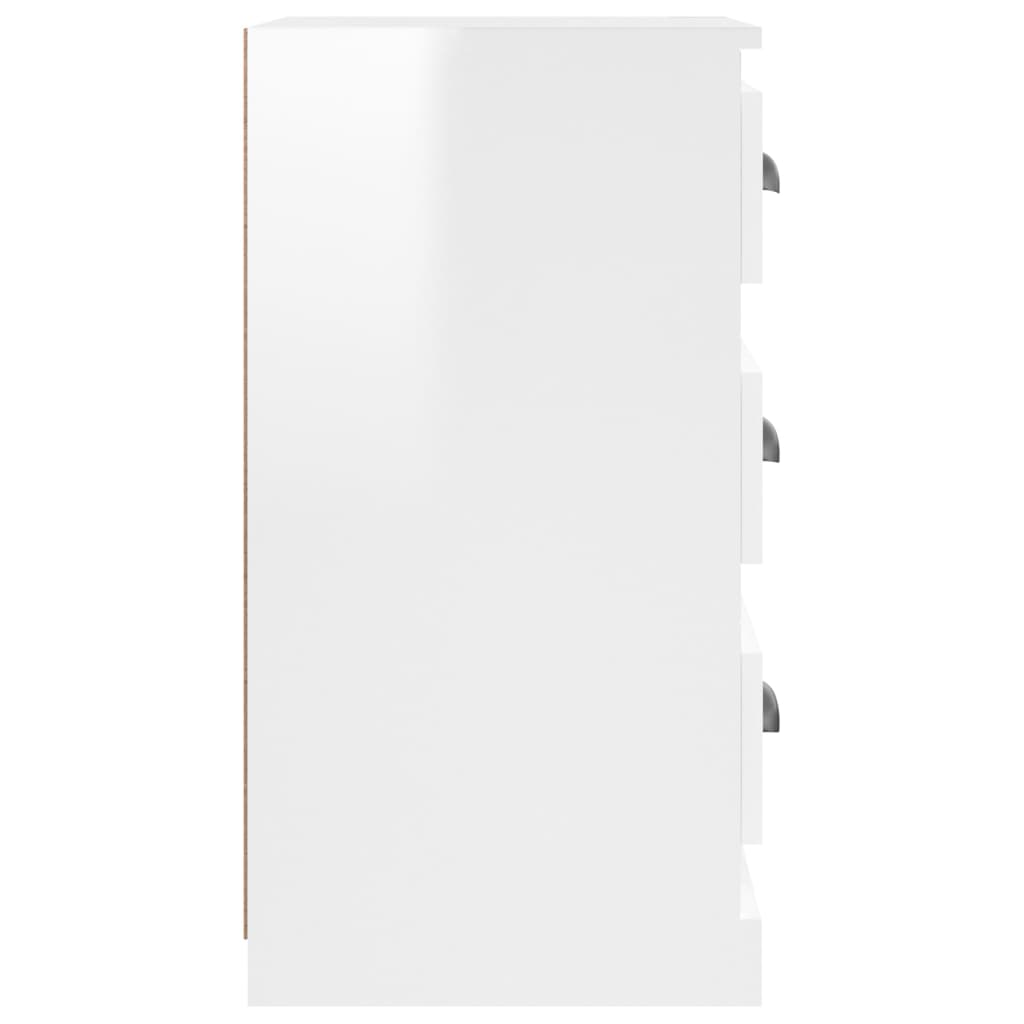 skænk 36x35,5x67,5 cm konstrueret træ hvid højglans