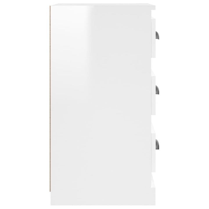 skænk 36x35,5x67,5 cm konstrueret træ hvid højglans