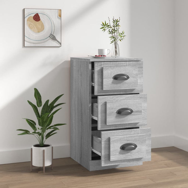 skænk 36x35,5x67,5 cm konstrueret træ grå sonoma-eg
