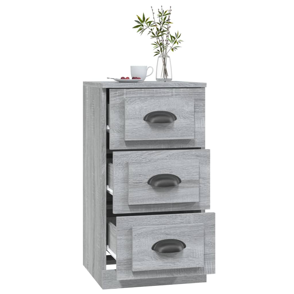 skænk 36x35,5x67,5 cm konstrueret træ grå sonoma-eg