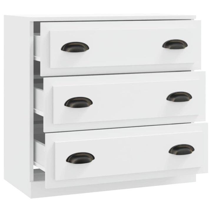 skænk 70x35,5x67,5 cm konstrueret træ hvid