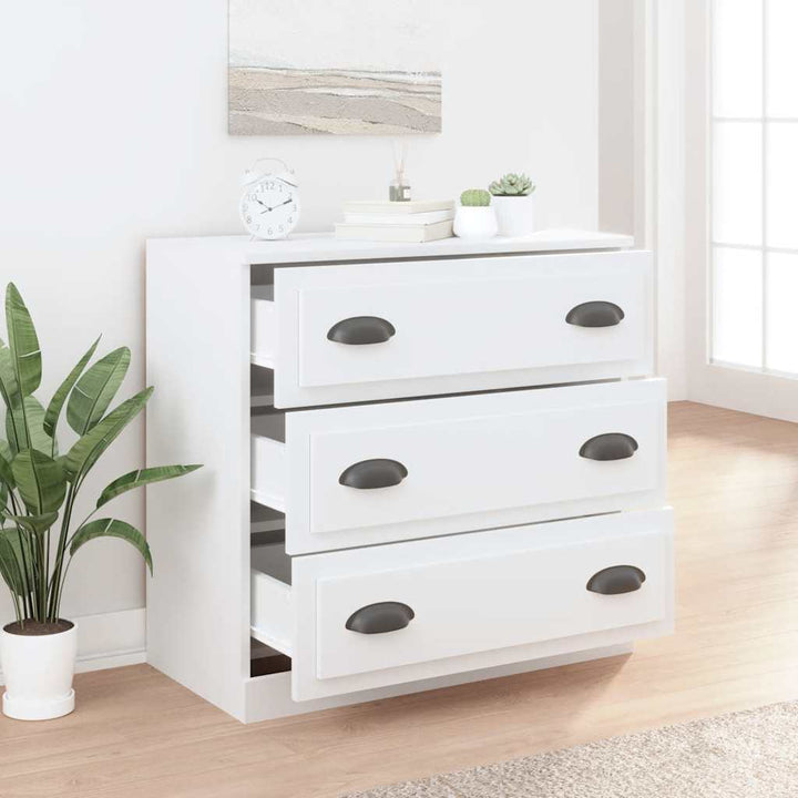 skænk 70x35,5x67,5 cm konstrueret træ hvid