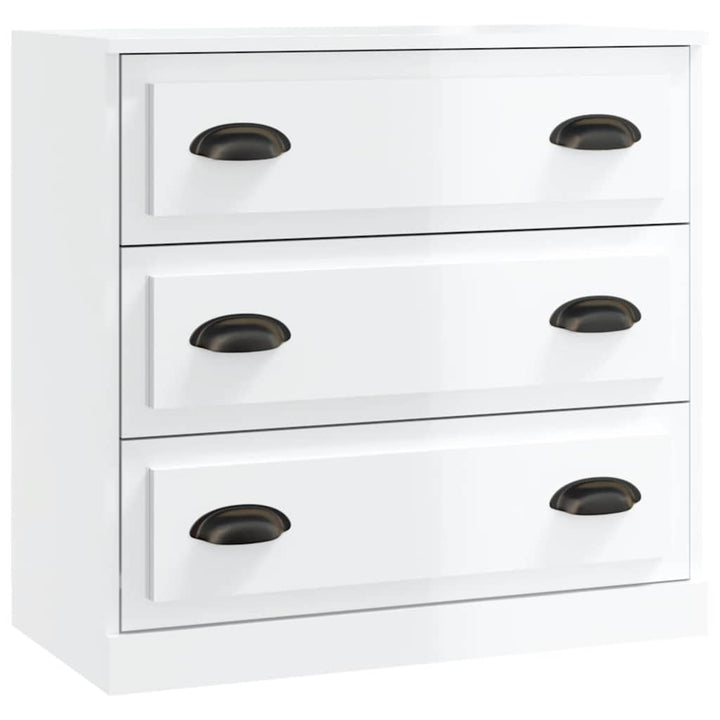 skænk 70x35,5x67,5 cm konstrueret træ hvid højglans