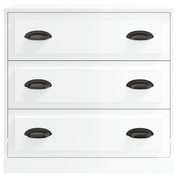 skænk 70x35,5x67,5 cm konstrueret træ hvid højglans