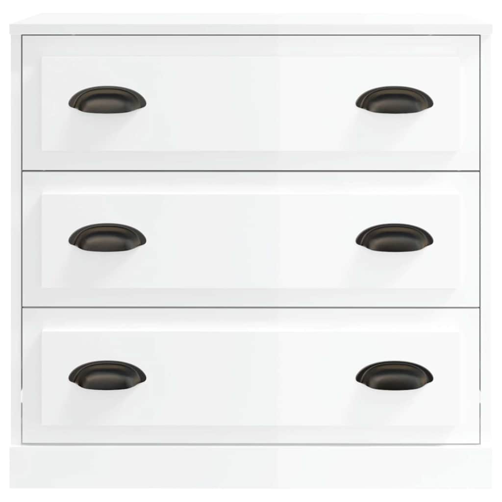 skænk 70x35,5x67,5 cm konstrueret træ hvid højglans