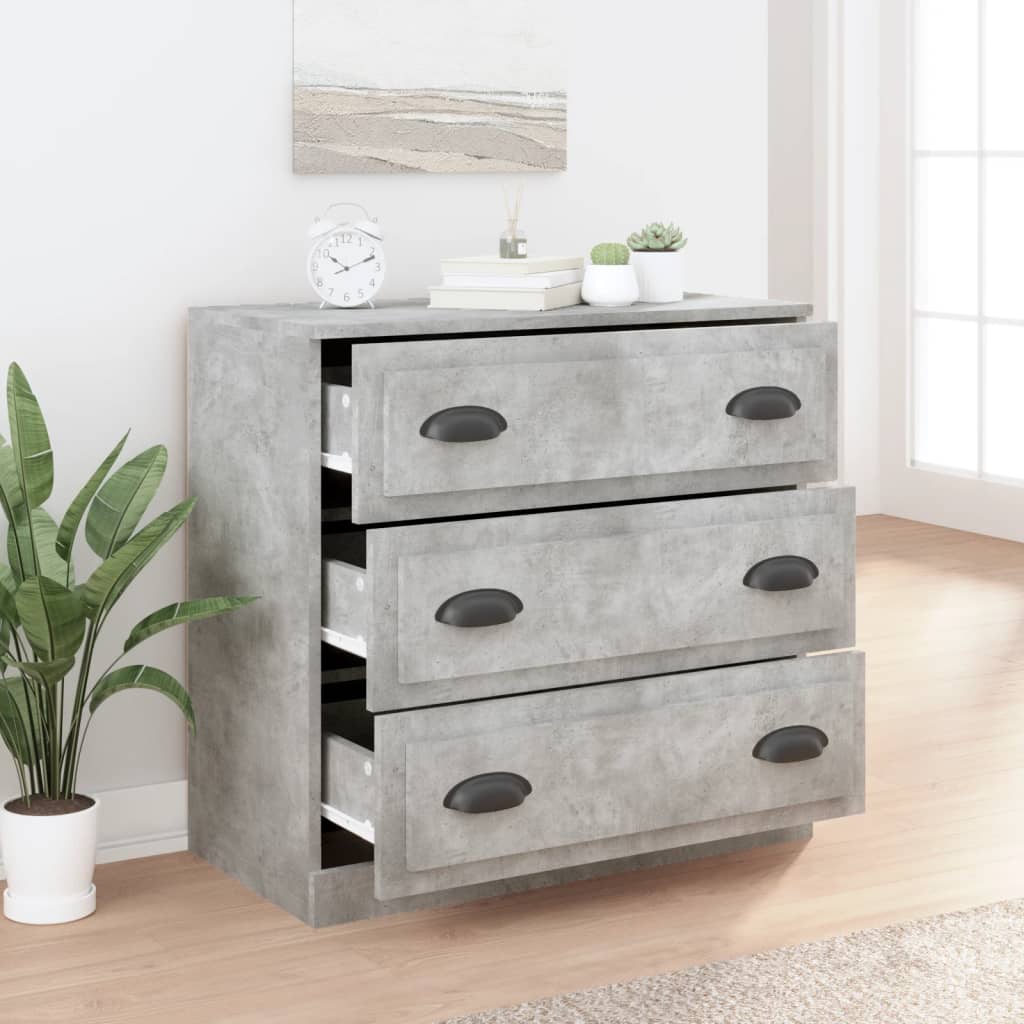 skænk 70x35,5x67,5 cm konstrueret træ betongrå