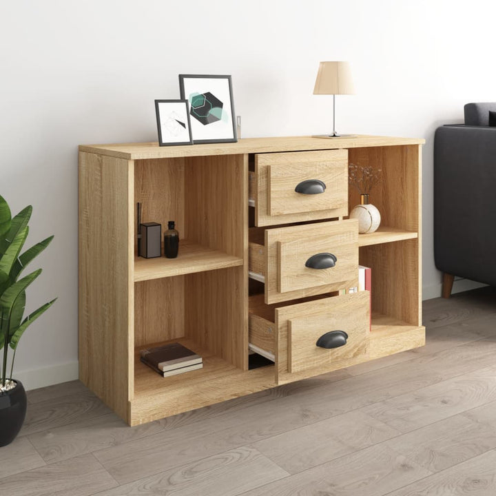 skænk 104,5x35,5x67,5 cm konstrueret træ sonoma-eg