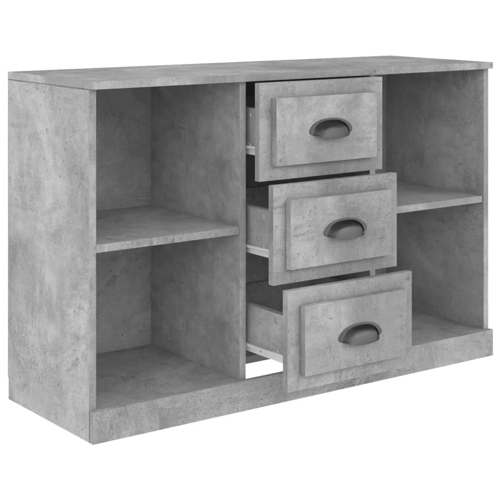 skænk 104,5x35,5x67,5 cm konstrueret træ betongrå
