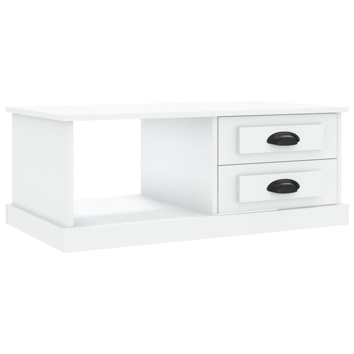 sofabord 90x50x35 cm konstrueret træ hvid