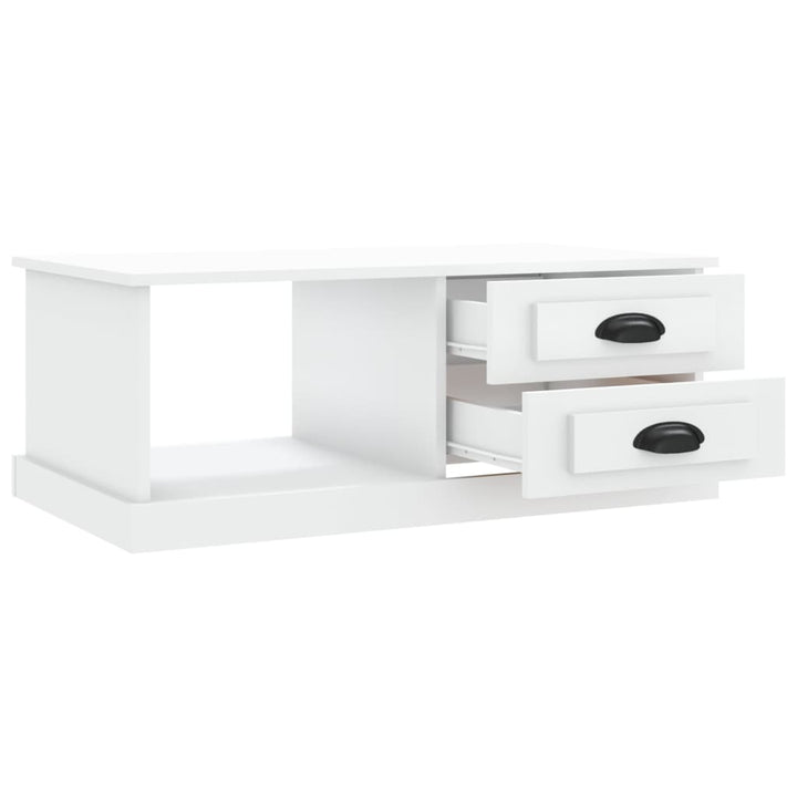 sofabord 90x50x35 cm konstrueret træ hvid