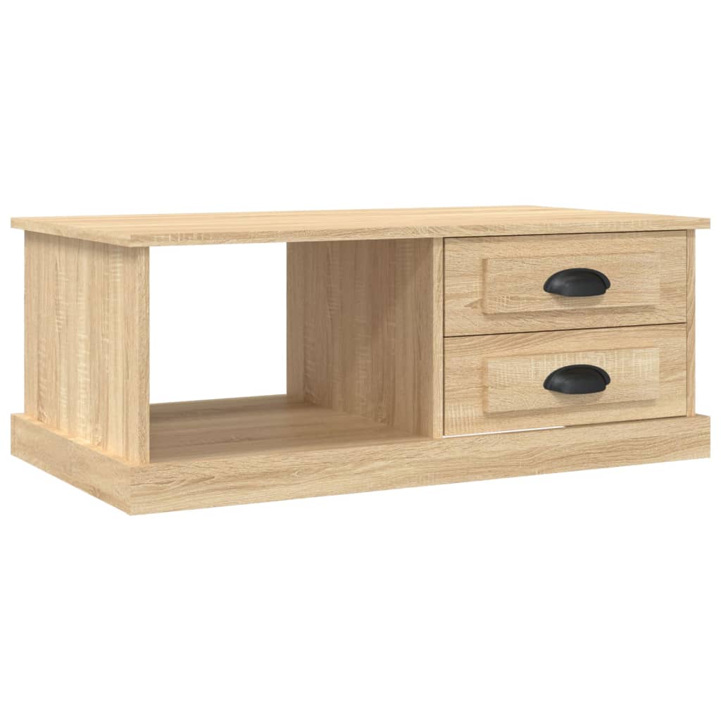 sofabord 90x50x35 cm konstrueret træ sonoma-eg