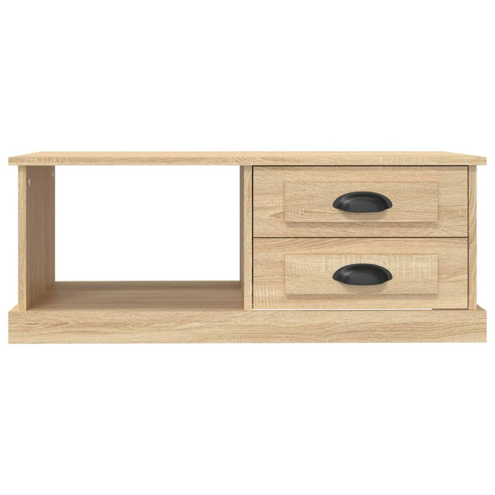 sofabord 90x50x35 cm konstrueret træ sonoma-eg