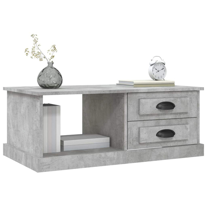 sofabord 90x50x35 cm konstrueret træ betongrå