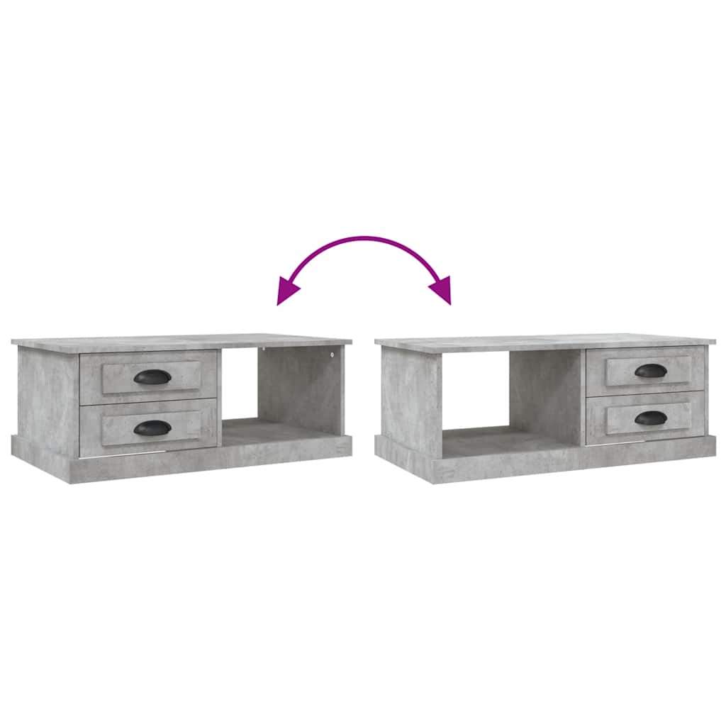sofabord 90x50x35 cm konstrueret træ betongrå