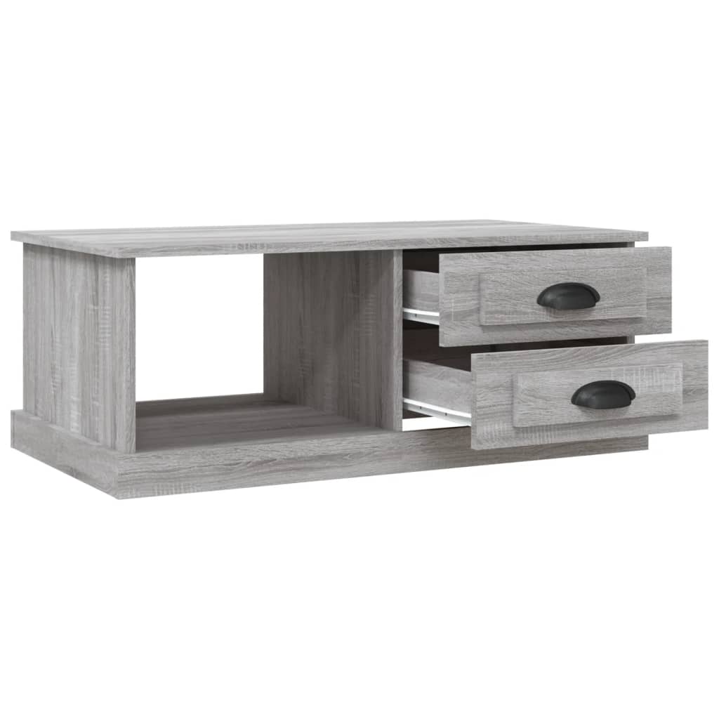 sofabord 90x50x35 cm konstrueret træ grå sonoma-eg