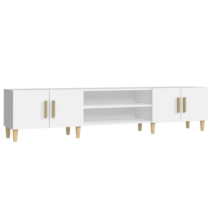 TV-skab hvid 180x31,5x40 cm konstrueret træ