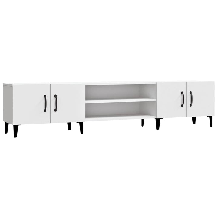 TV-skab hvid 180x31,5x40 cm konstrueret træ