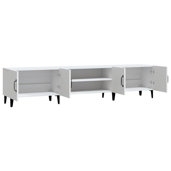 TV-skab hvid 180x31,5x40 cm konstrueret træ