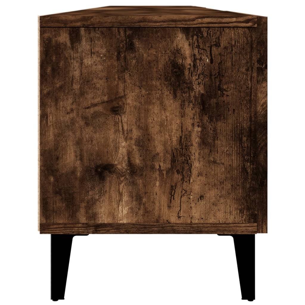 tv-bord 180x31,5x40 cm konstrueret træ røget egetræsfarve