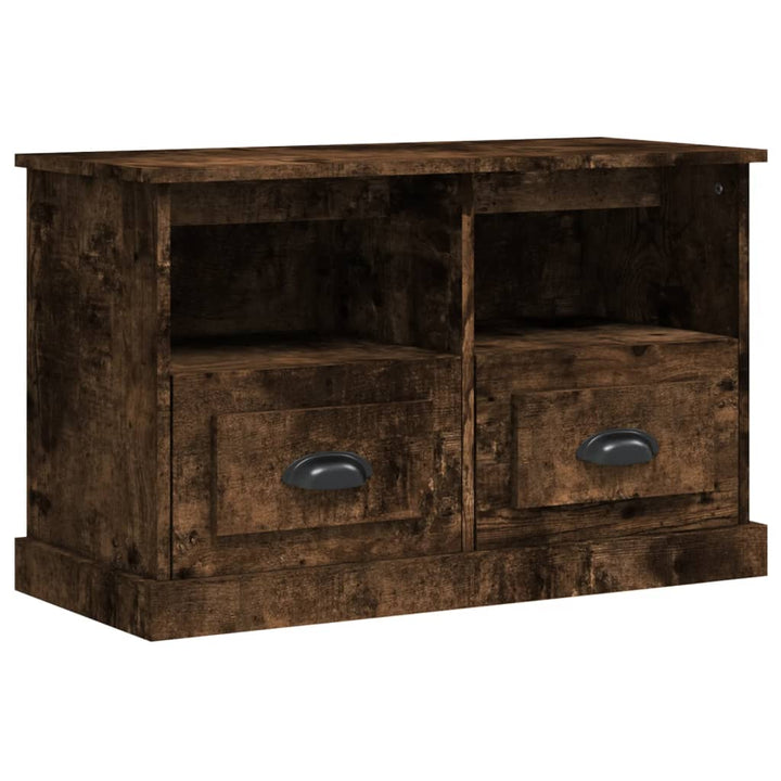 tv-bord 80x35x50 cm konstrueret træ røget egetræsfarve