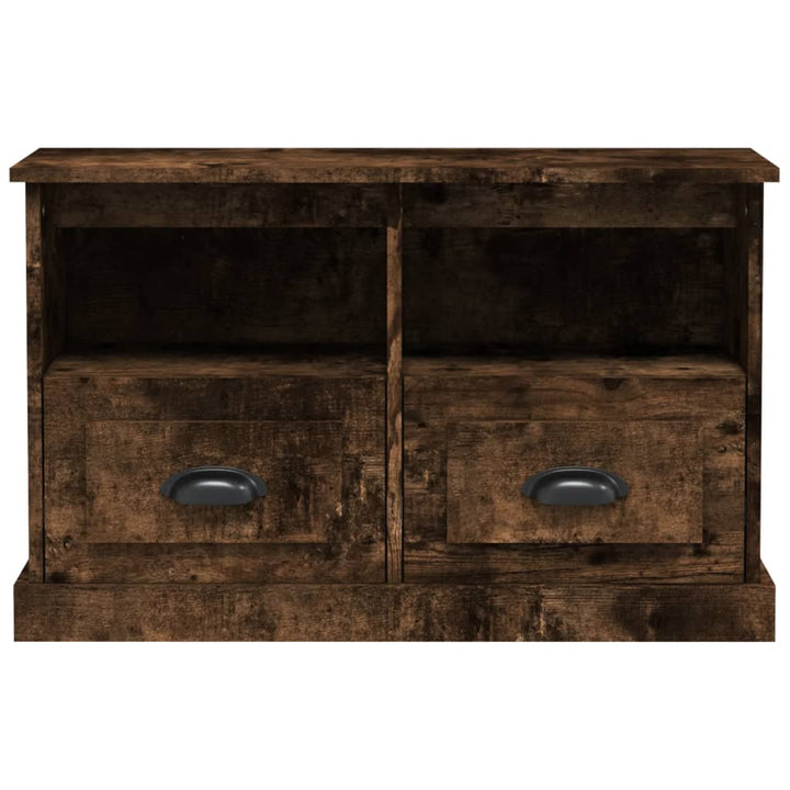 tv-bord 80x35x50 cm konstrueret træ røget egetræsfarve