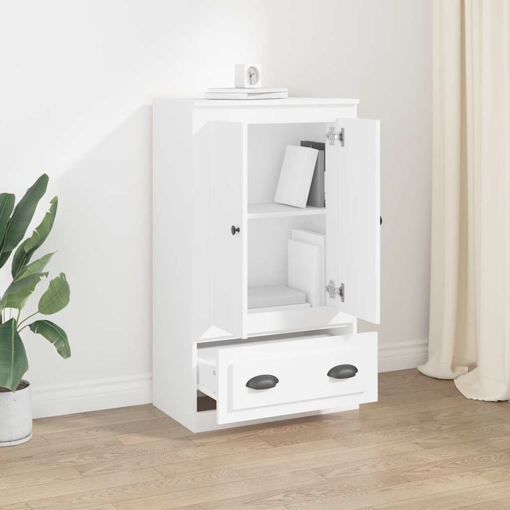 skænk 60x35,5x103,5 cm konstrueret træ hvid