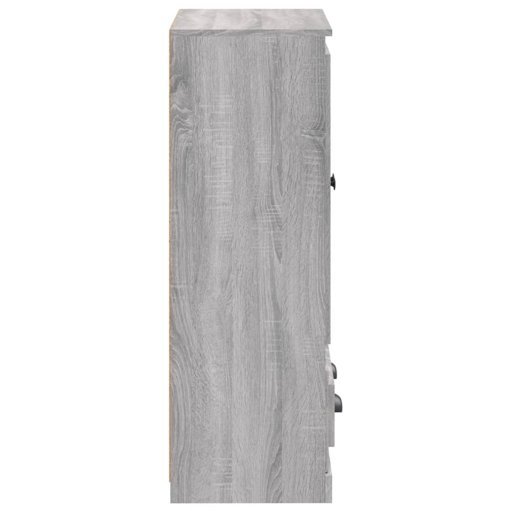 skænk 60x35,5x103,5 cm konstrueret træ grå sonoma-eg