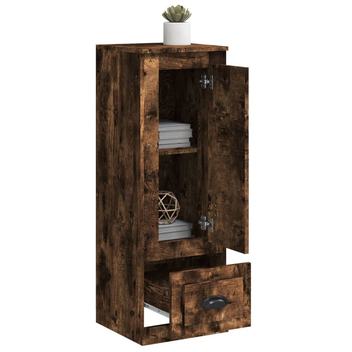 skab 36x35,5x103,5 cm konstrueret træ røget egetræsfarve