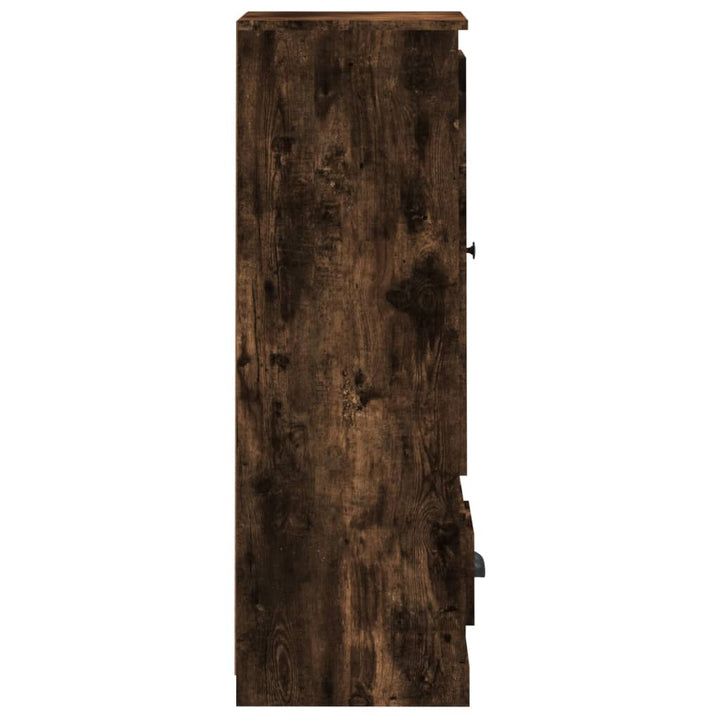 skab 36x35,5x103,5 cm konstrueret træ røget egetræsfarve