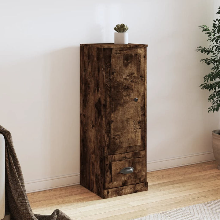 skab 36x35,5x103,5 cm konstrueret træ røget egetræsfarve