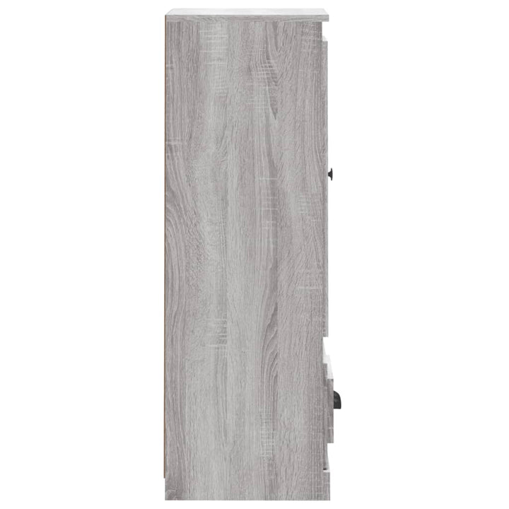 skab 36x35,5x103,5 cm konstrueret træ grå sonoma-eg